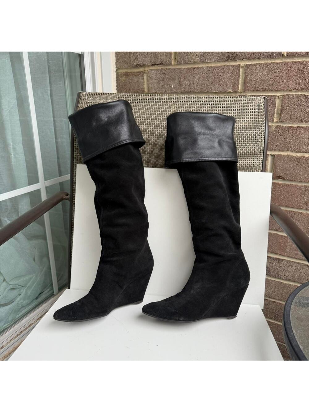 Giuseppe zanotti black suede leather